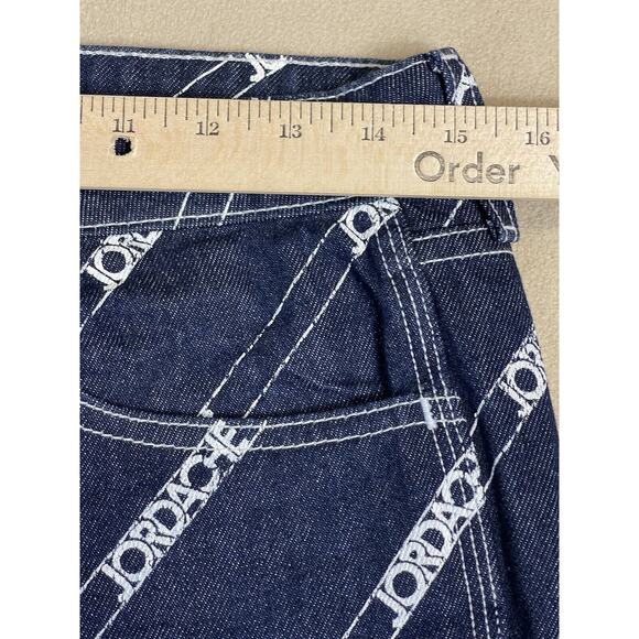 Jordache Jeans Womens 28 Blue Vintage Crop Diagonal Logo Casual‎ Denim Adult - Picture 3 of 13